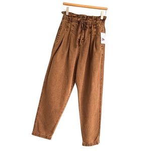 NWT Free People Margate Pleated Trouser Pant Tamarind B42